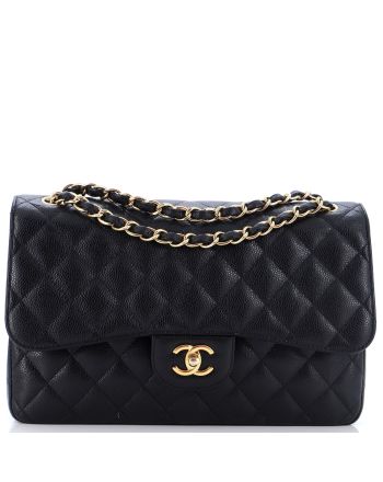 Classic Double Flap Bag Quilted Caviar Jumbo